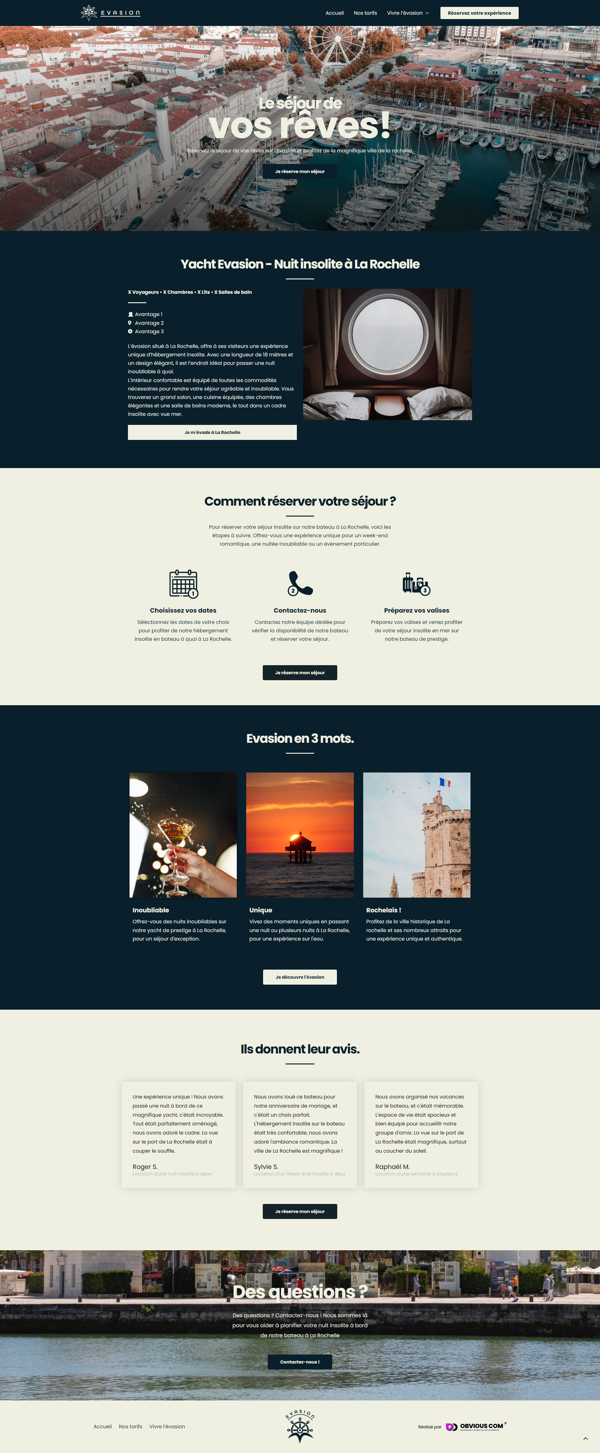 Site web Evasion La rochelle
